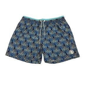 Chubbies XL 5 inch‎ inseam blue peacock swim trunks shorts bathing suit pockets